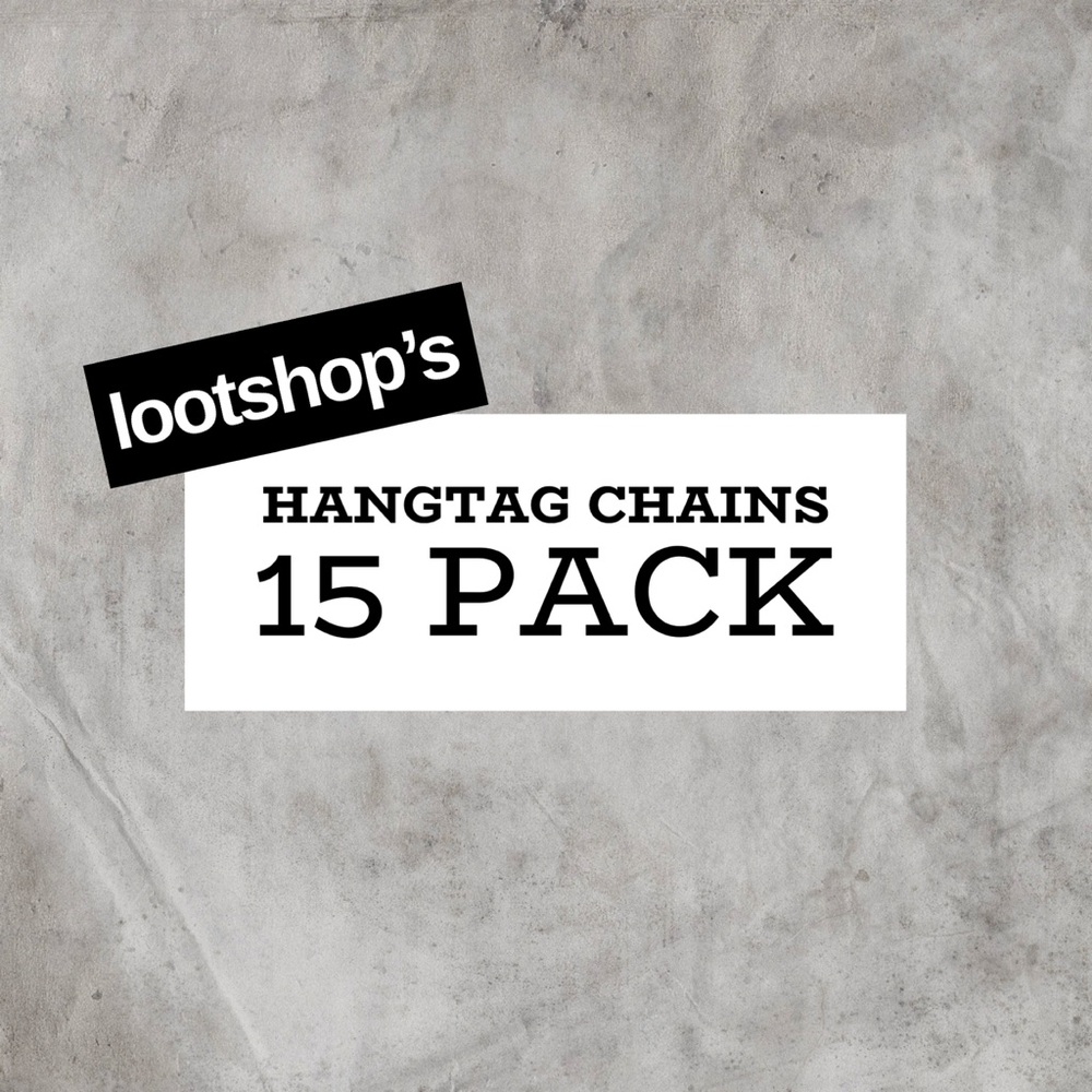Silver Hangtag Replacement Chains - 15 Pack